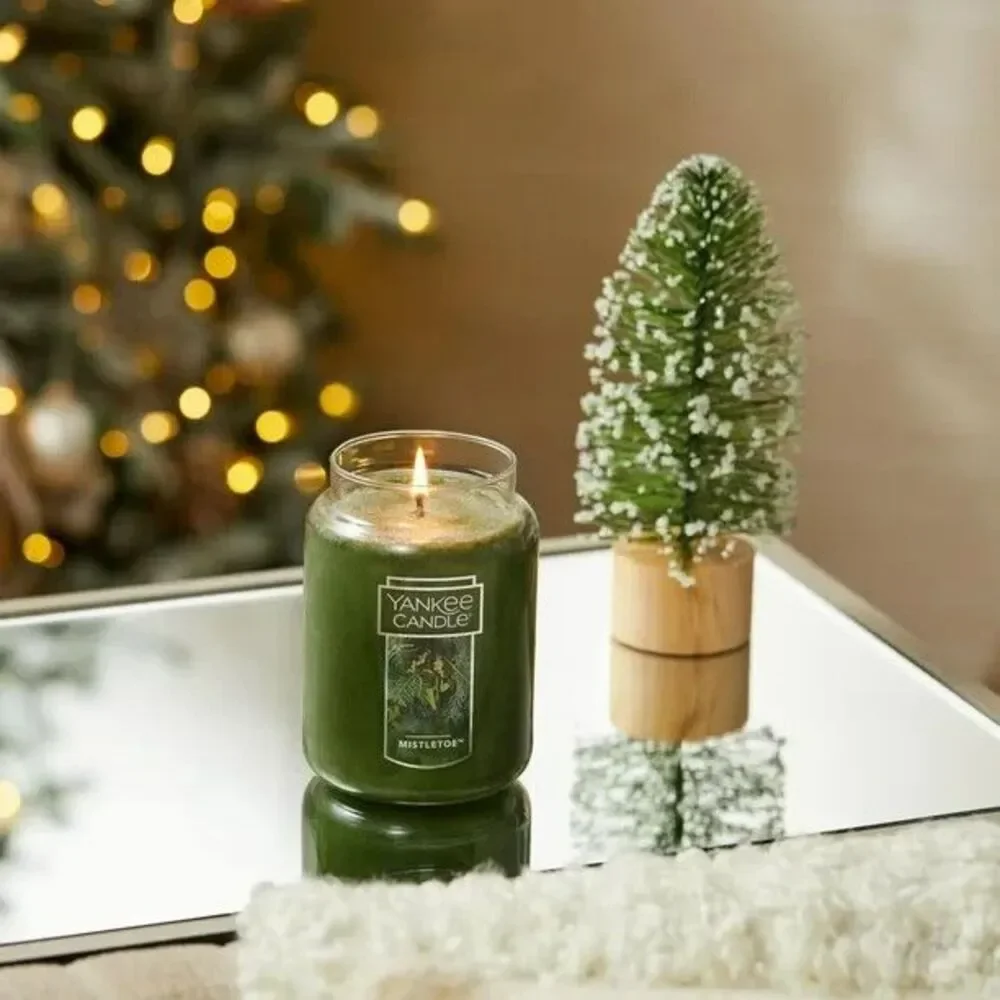 Yankee Candle Mistletoe Scented, Classic 22oz Large Jar Single Wick Candle